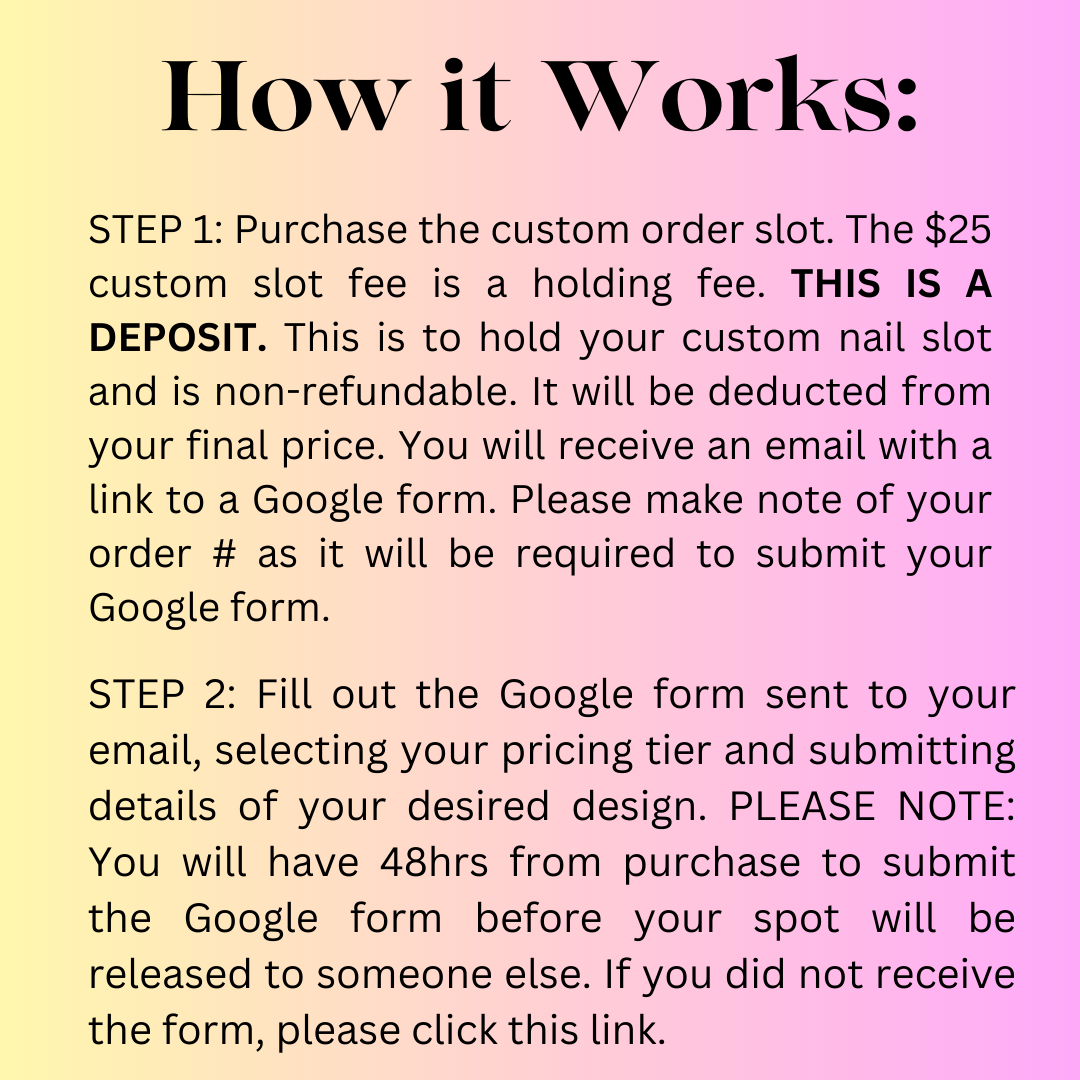 Custom Nail Order Slot